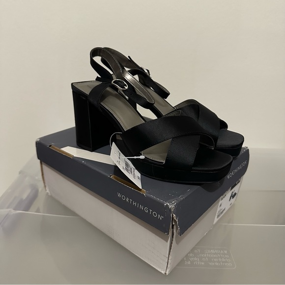 Worthington Women’s Ladee Heeled Sandals in Black - Picture 3 of 4